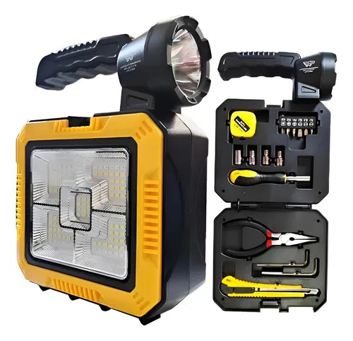 Kit herramientas, linterna y cargador