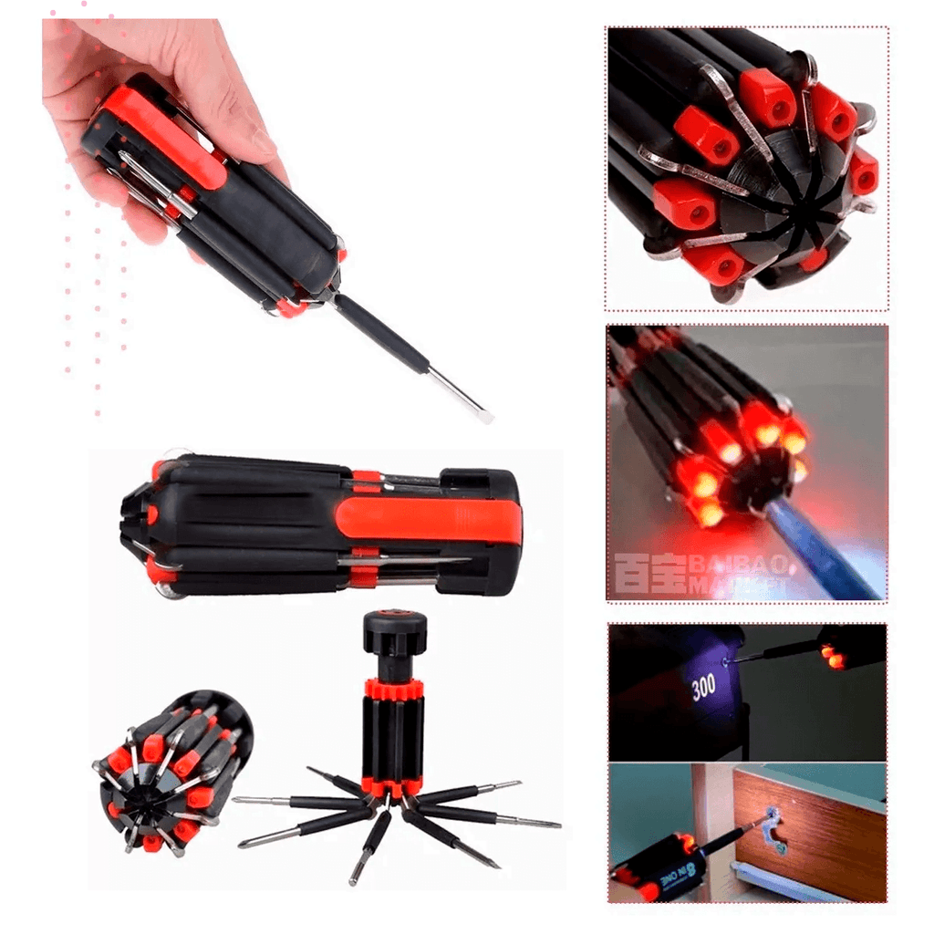 LINTERNA CON DESTORNILLADOR 8 EN 1