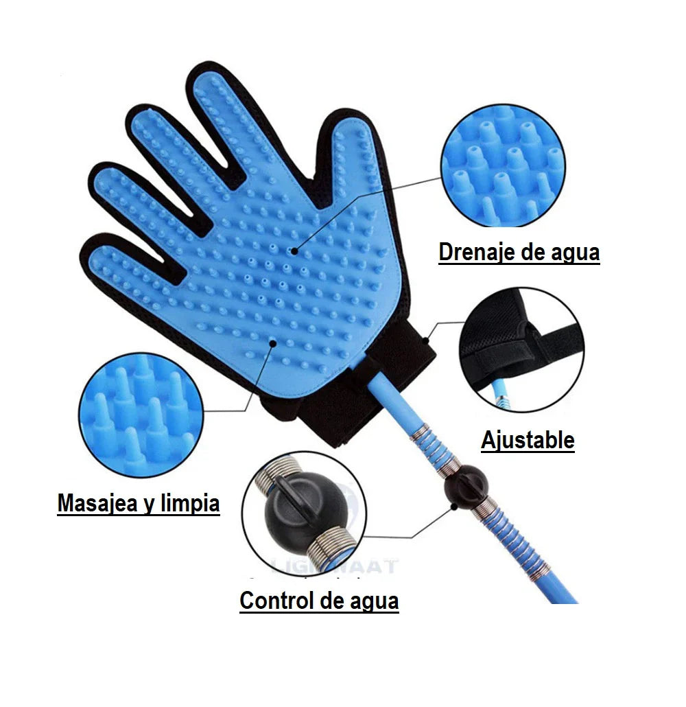 Guante Manguera para baño de mascotas